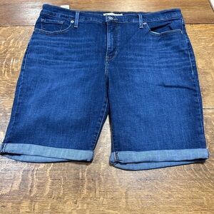 Levi's classic Bermuda Indigo Denim Shorts sz 18W BIN N